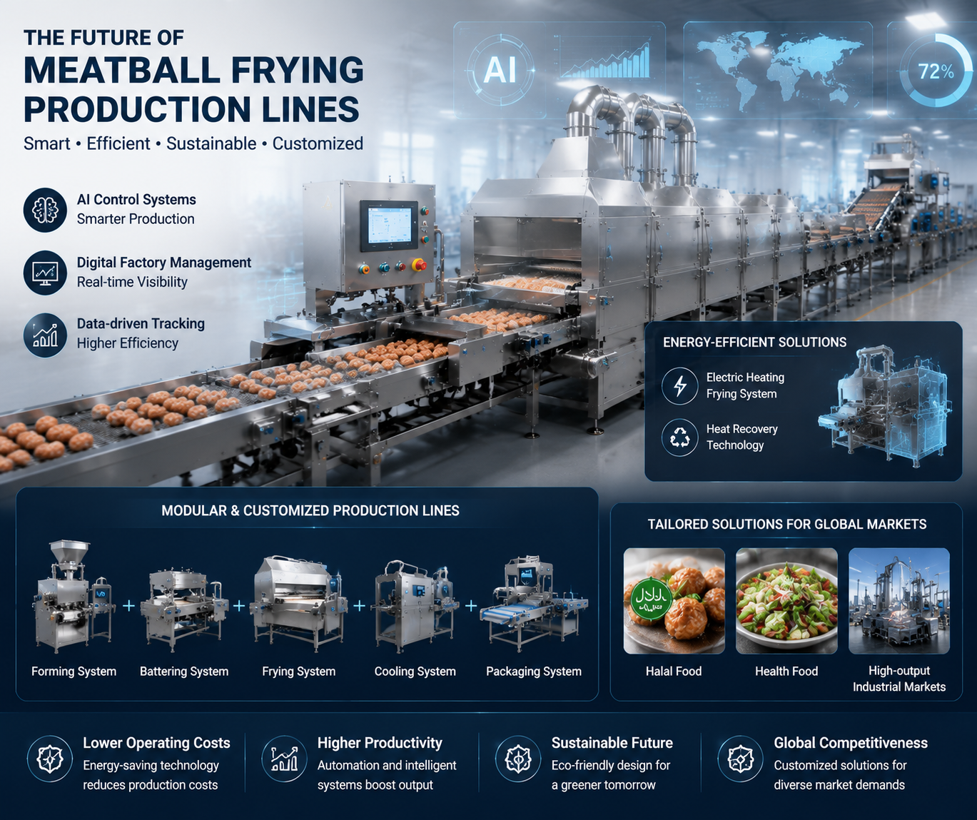 Meatball Frying Equipment