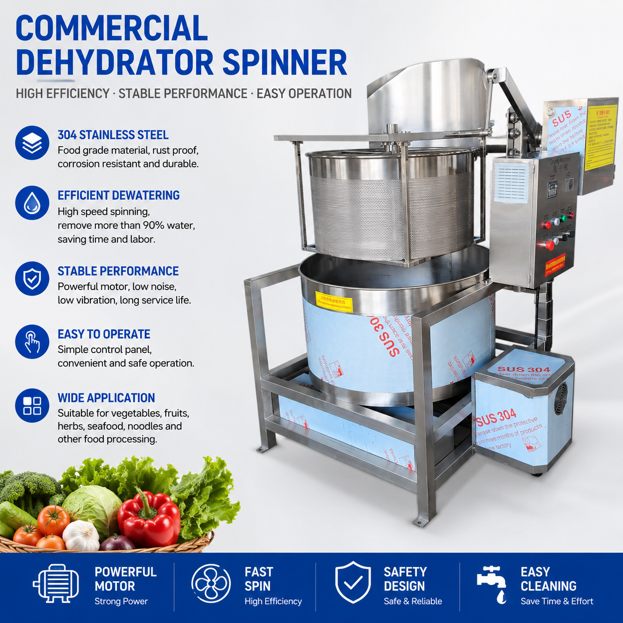 Automatic Bottom Discharge Centrifugal Dryer | Industrial Food Dewatering Machine