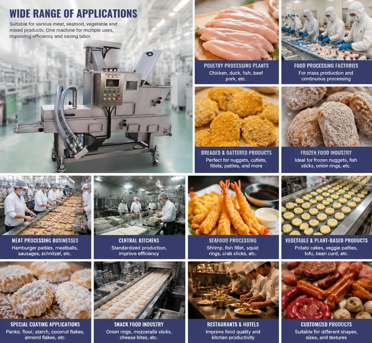 Reliable Commercial Fried Food Breading Equipment