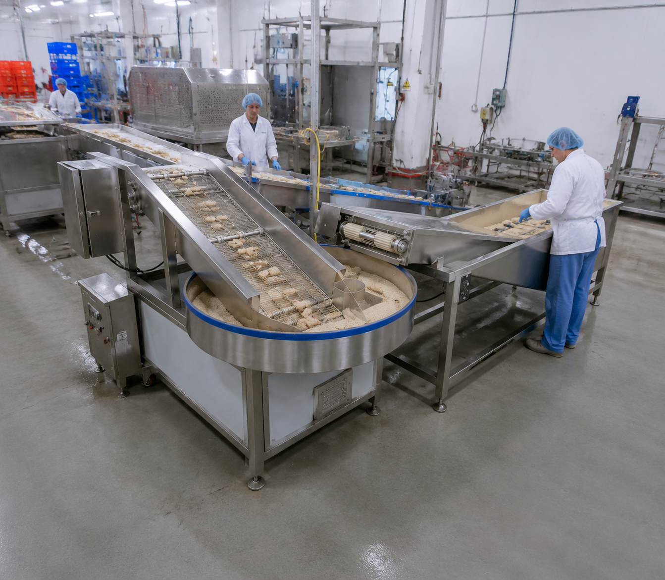 High Efficiency Disc Breading Machine for Food Coating Processing