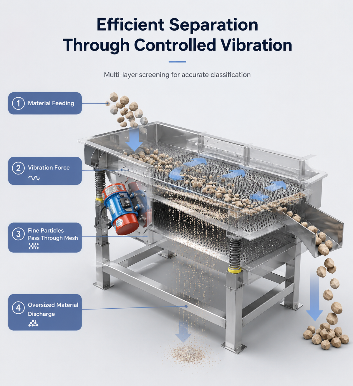 Industrial Stainless Steel Linear Vibrating Dewater Screen For Food Processing
