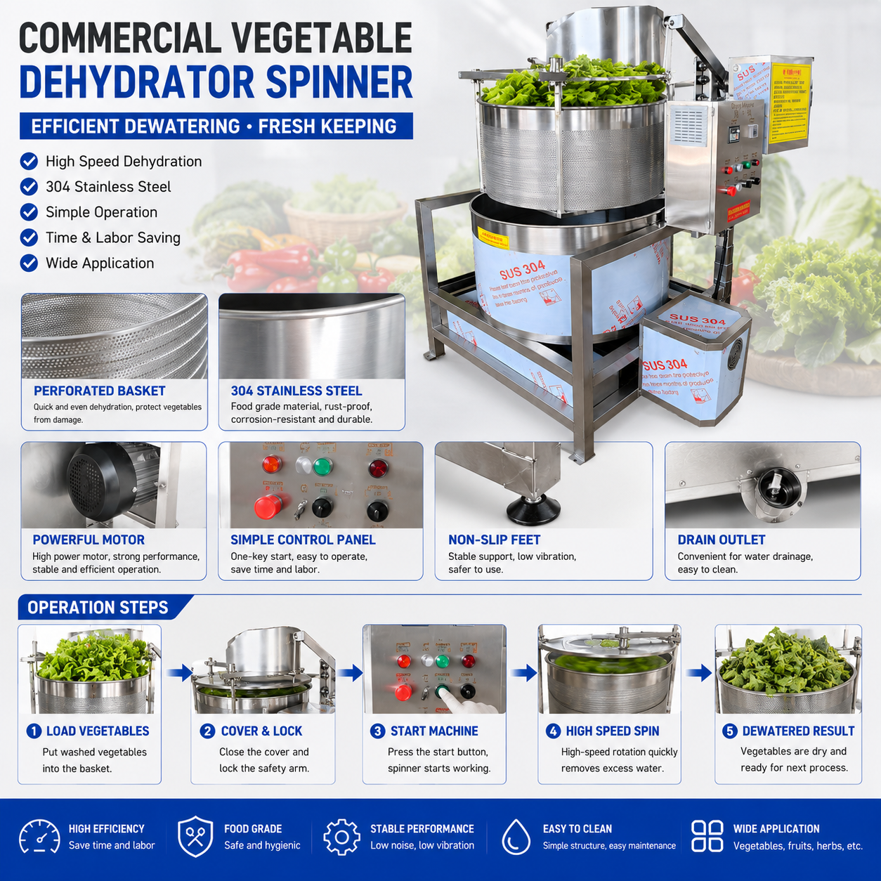 Automatic Bottom Discharge Centrifugal Dryer | Industrial Food Dewatering Machine