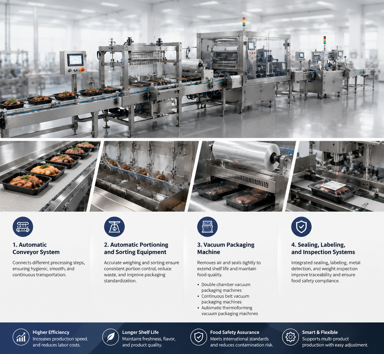 Ready-to-Eat Food Vacuum Packaging Production Line