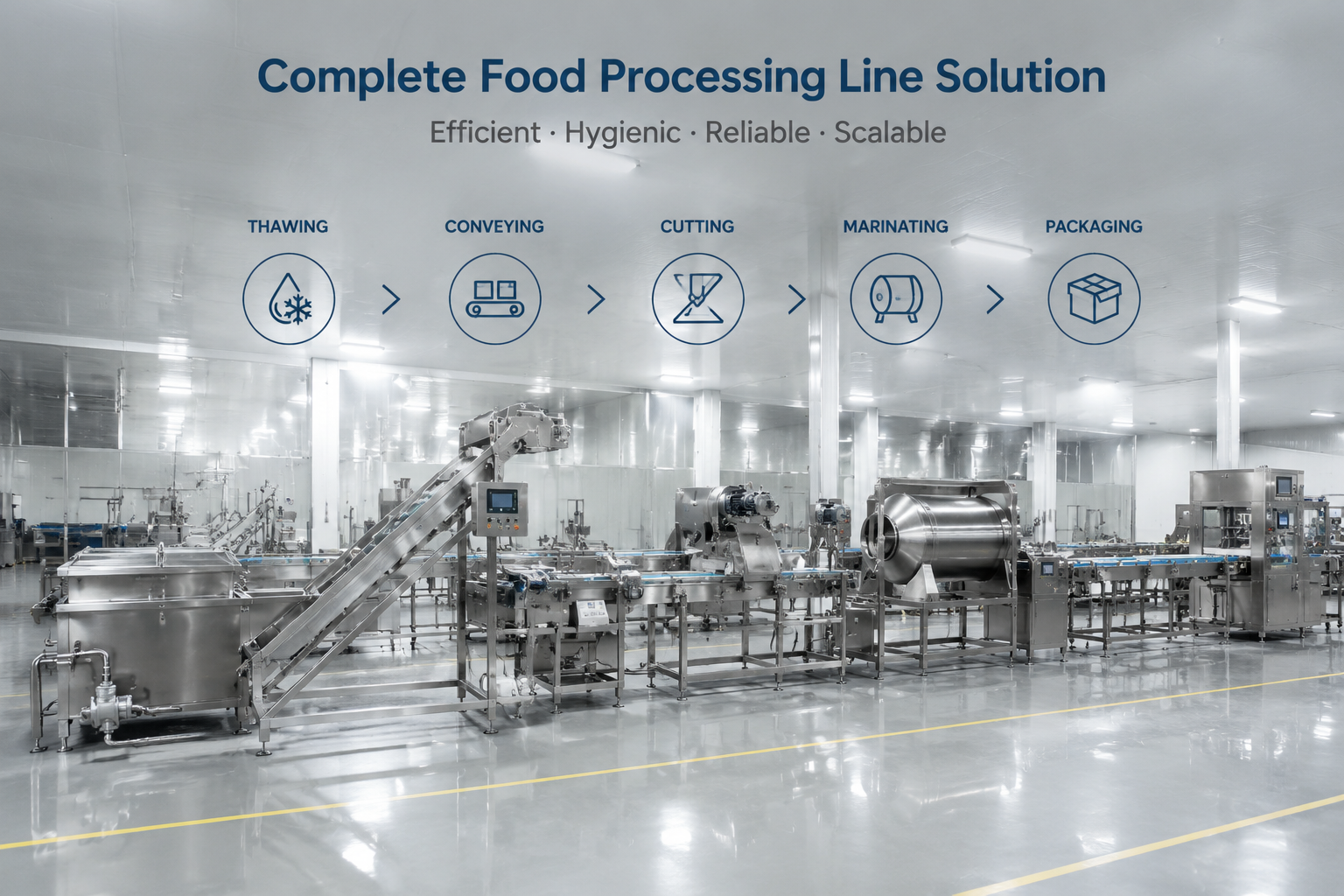 Industrial Thawing Tank Meat Seafood Fast Defrost Processing System Equipment