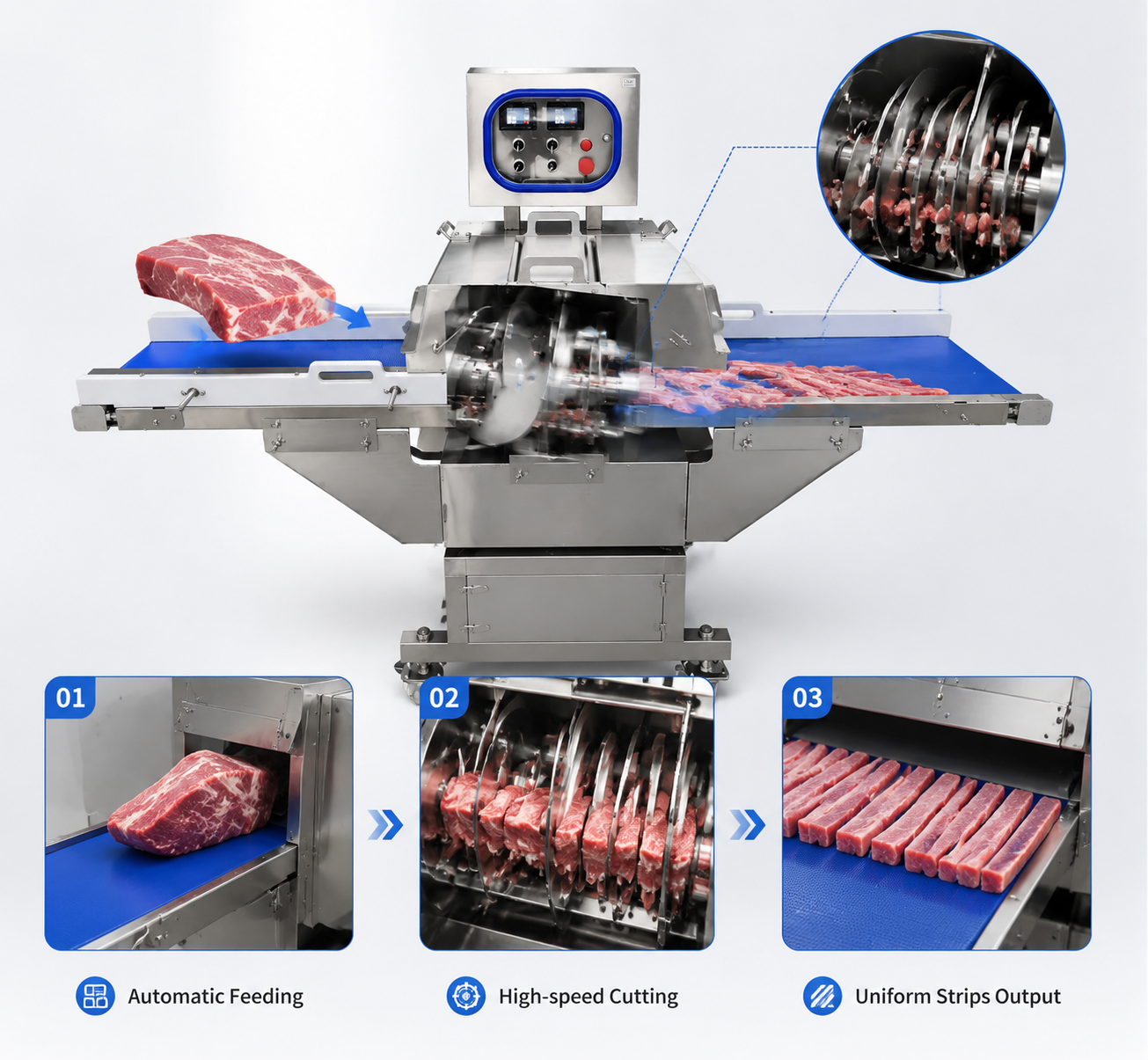 Fresh Meat Strip Cutter