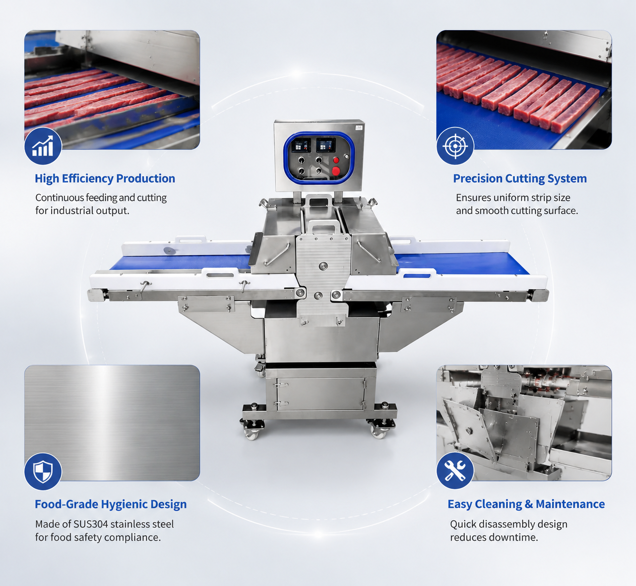 Automatic Meat Strip Cutter