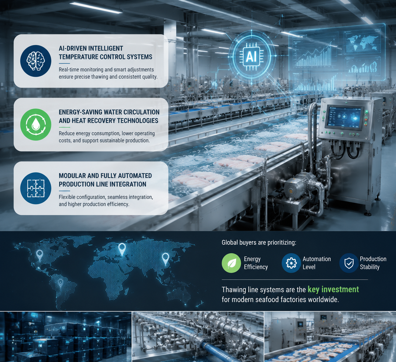 Aquatic Product Defrost Assembly Line