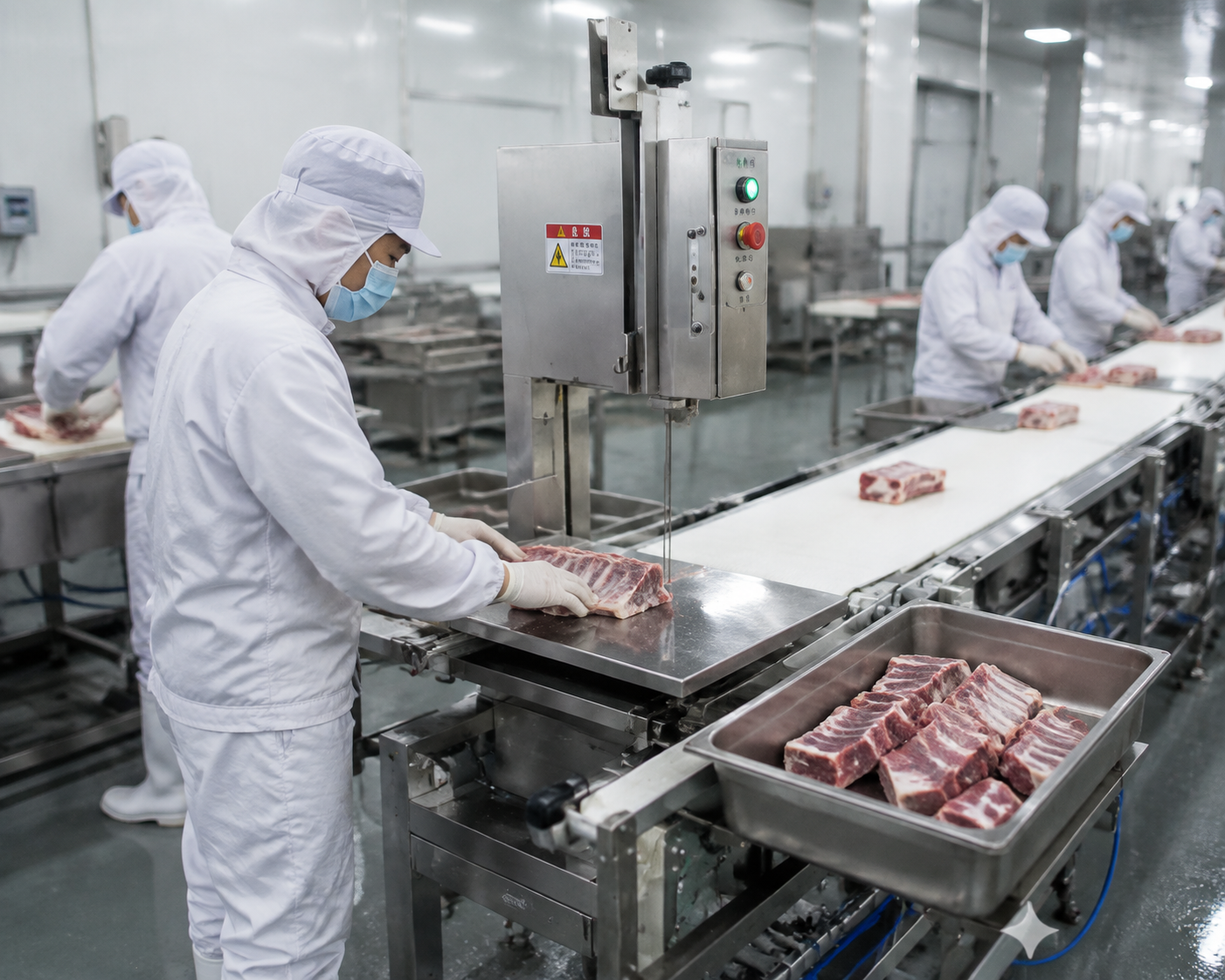 High Precision Slideway Bone Saw Machine for Adjustable Thickness Meat Bone Cutter Butcher Shop