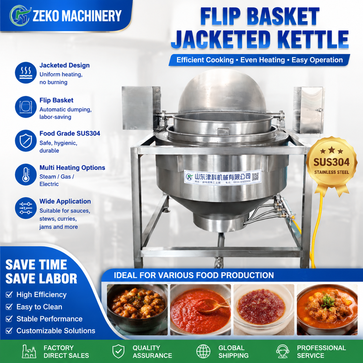 Automatic Basket Tilting Blanching Machine | Industrial Food Processing Equipment