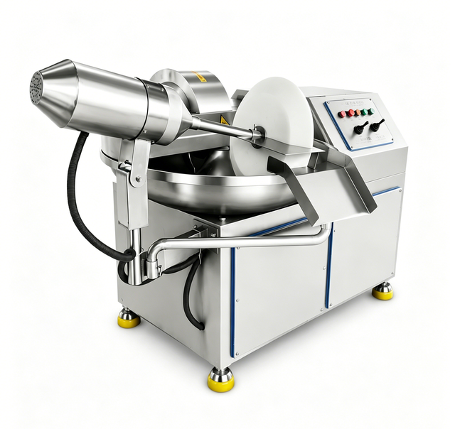 Industrial Vacuum Bowl Cutter Machine High Speed Meat Processing Equipment