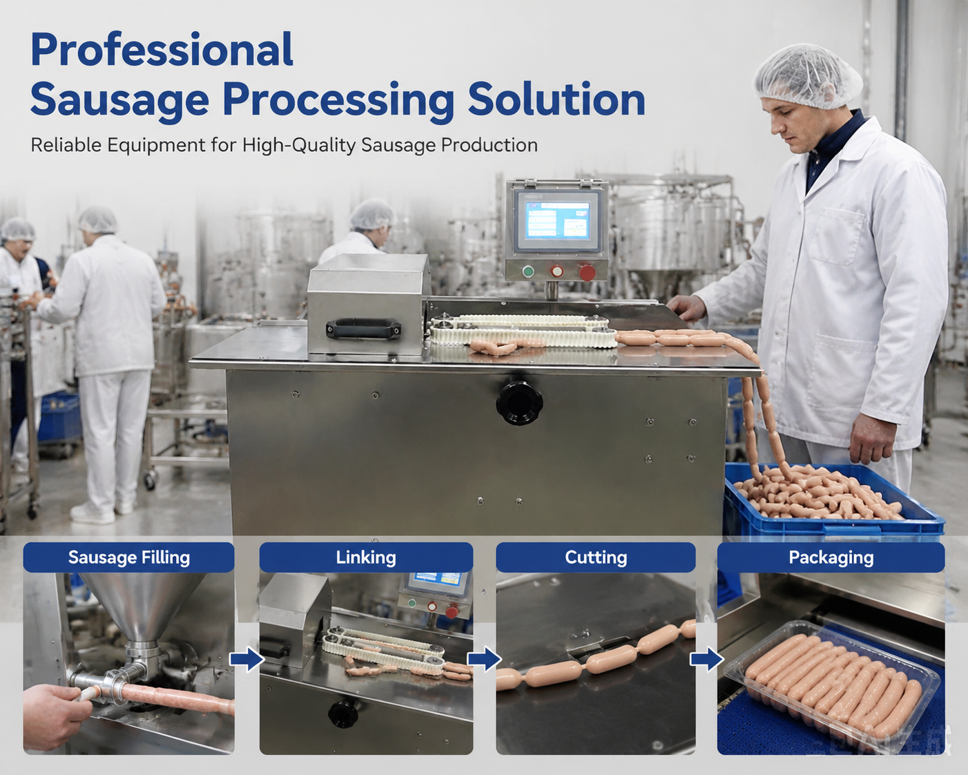 High Efficiency Sausage Tying Machine for Industrial Meat Processing