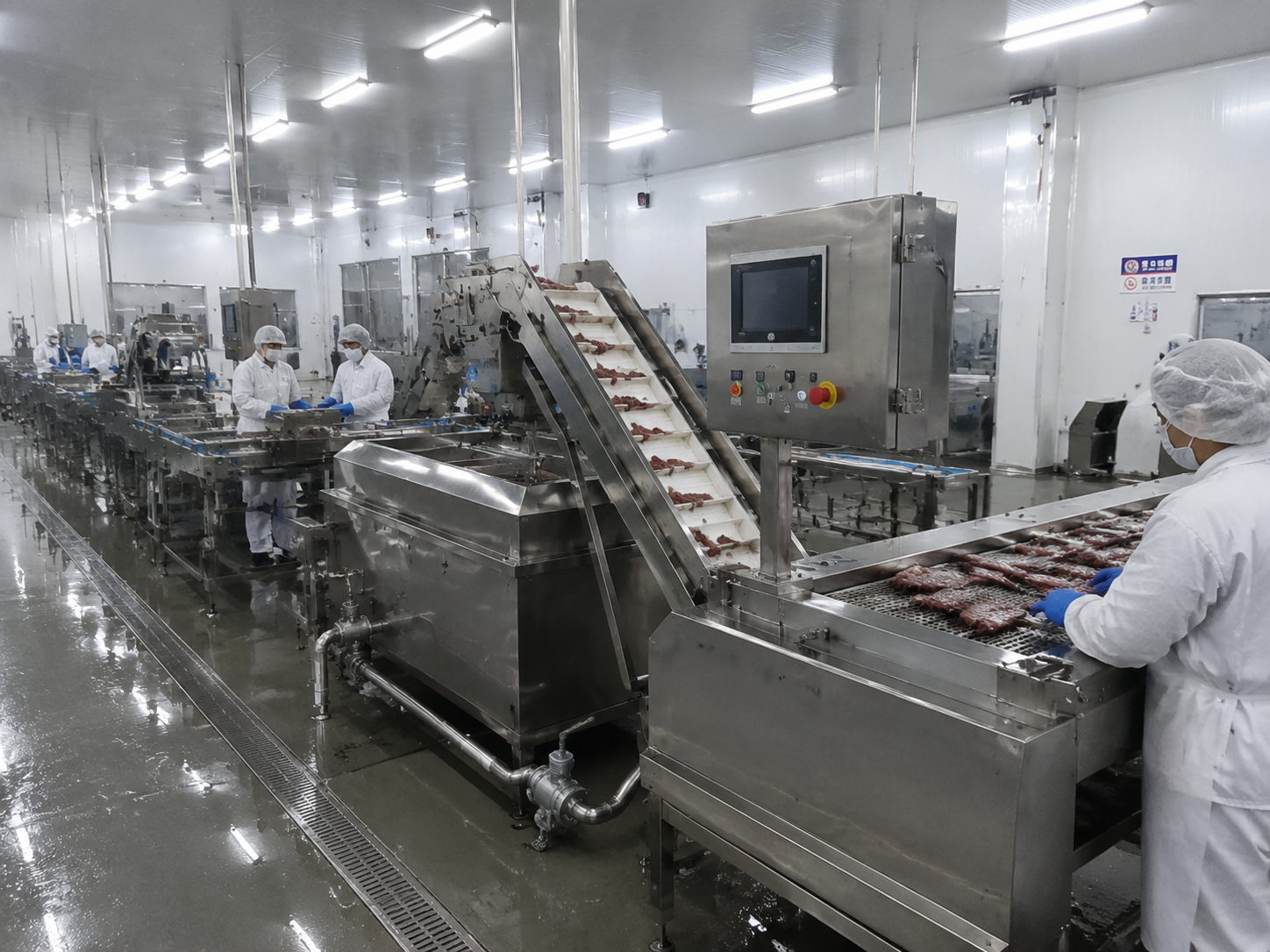 Industrial Fresh Meat Cutting Machine for Frozen Meat Strip Processing