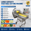 Full Automatic SUS304 Commercial Vegetable Cutting Machine For Carrot Potato Cabbage Processing Plant