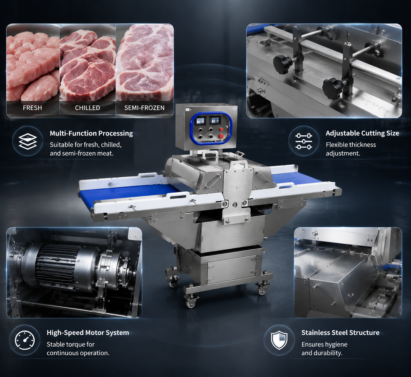 Meat Strips Cutting Machine
