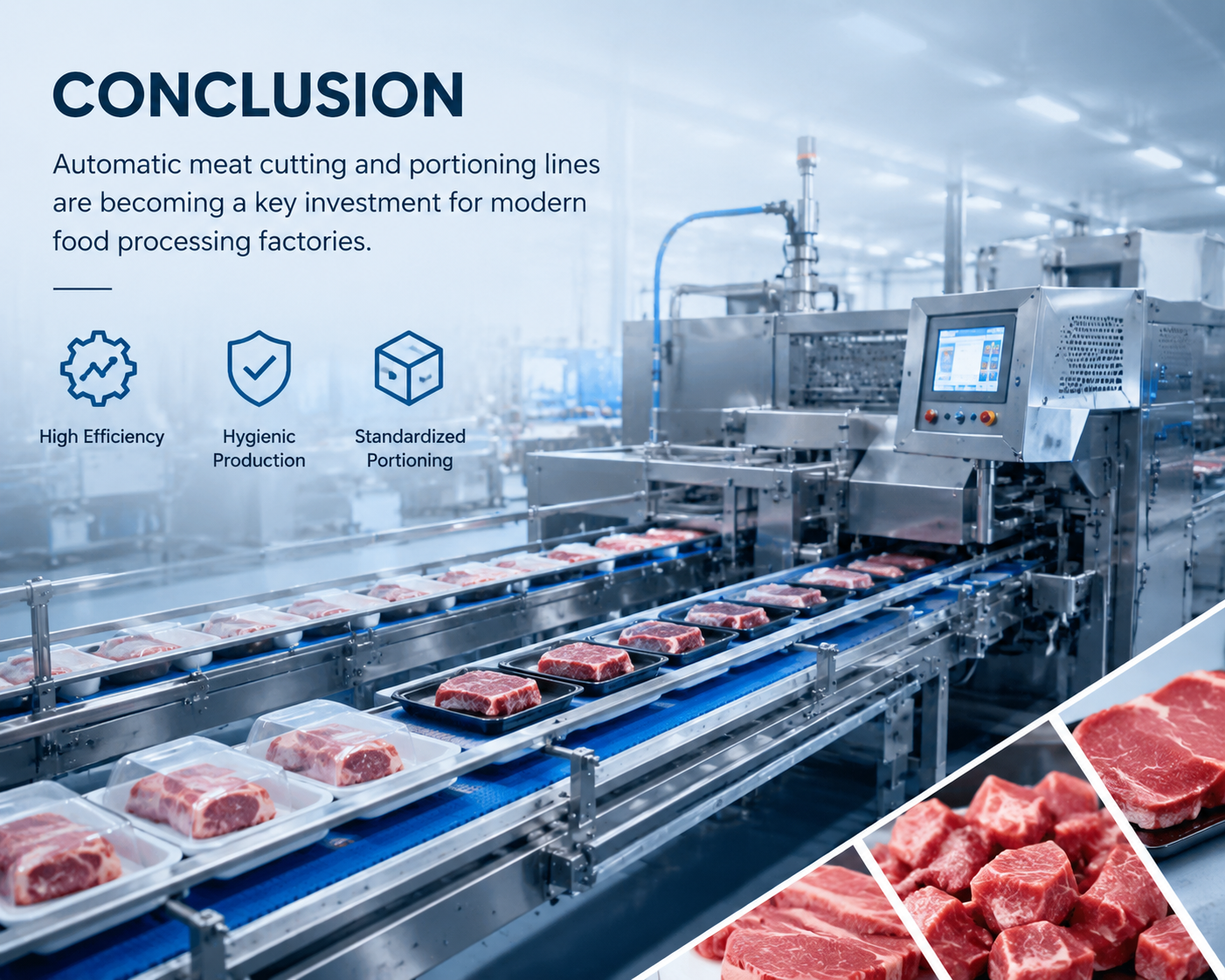 Industrial Meat Processing Cutting Line