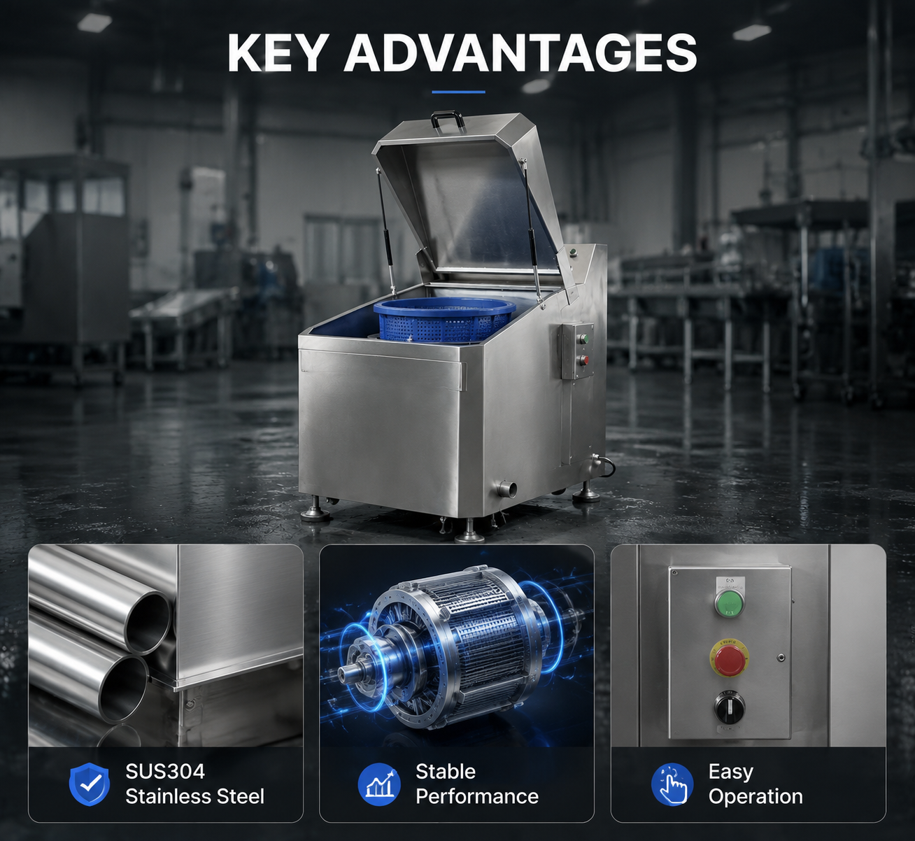 Industrial Basket Rotary Drying Machine for Efficient Food Dehydration System