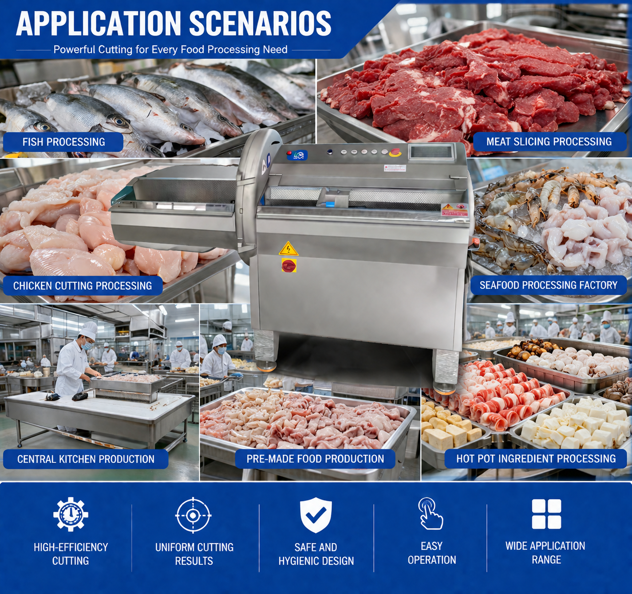 Automatic Meat Slicer Portion Cutter | Industrial Frozen Steak Cutting Machine