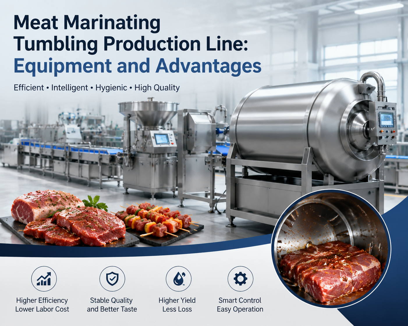 Meat Marinating Tumbling Production Line: Equipment and Advantages