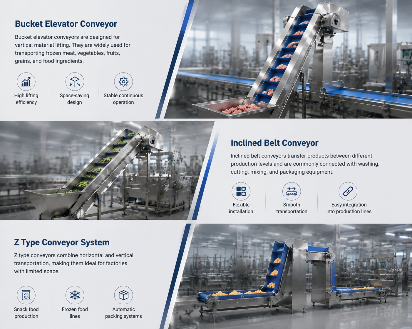 Food Raw Material Conveying & Lifting Production Line 
