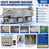 Water Recycle Automatic Plastic Basket Washing Machine For Food Processing Factory