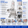 High Precision Slideway Bone Saw Machine for Adjustable Thickness Meat Bone Cutter Butcher Shop