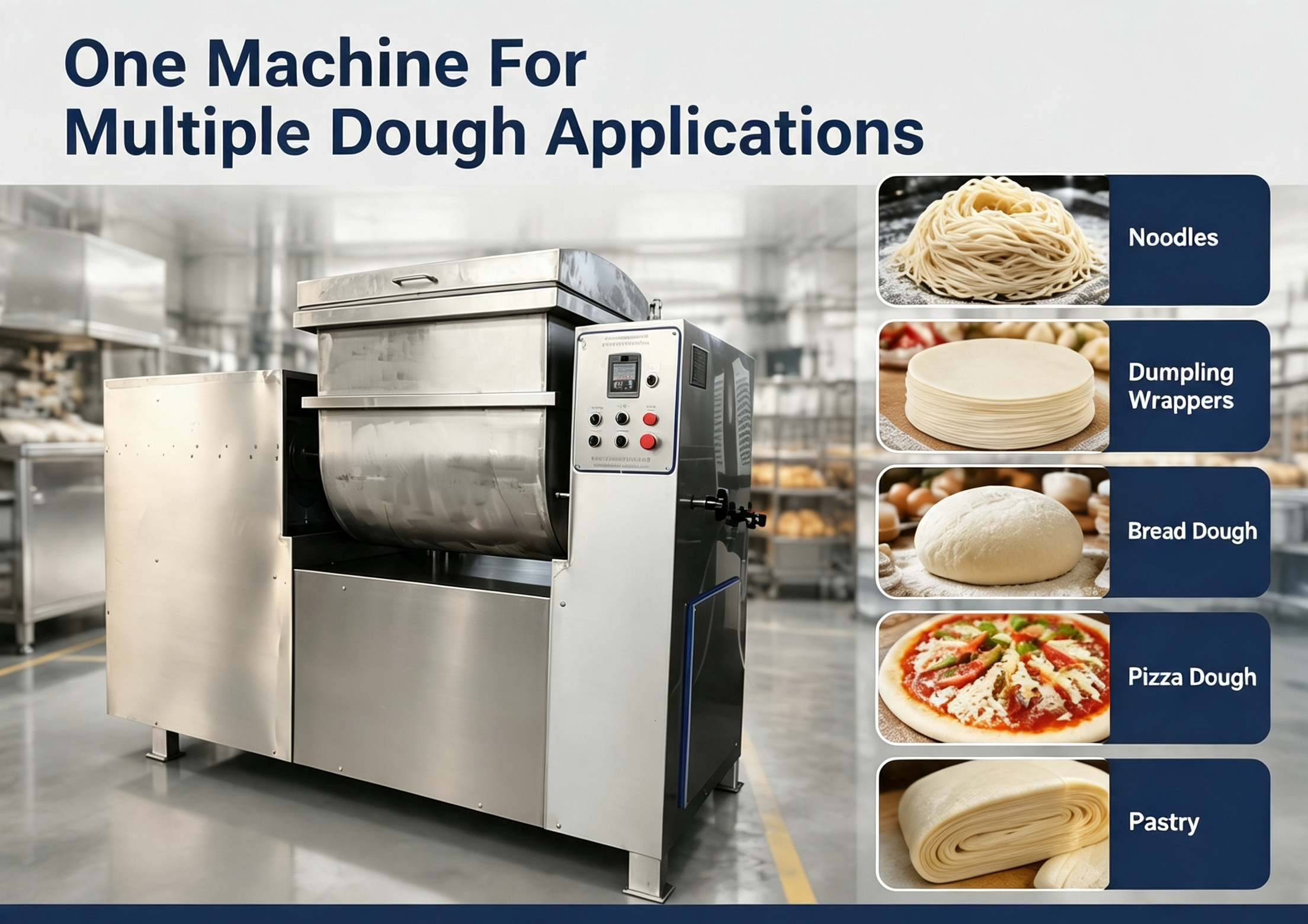 Industrial Vacuum Dough Mixer Machine for Bakery Meat Processing