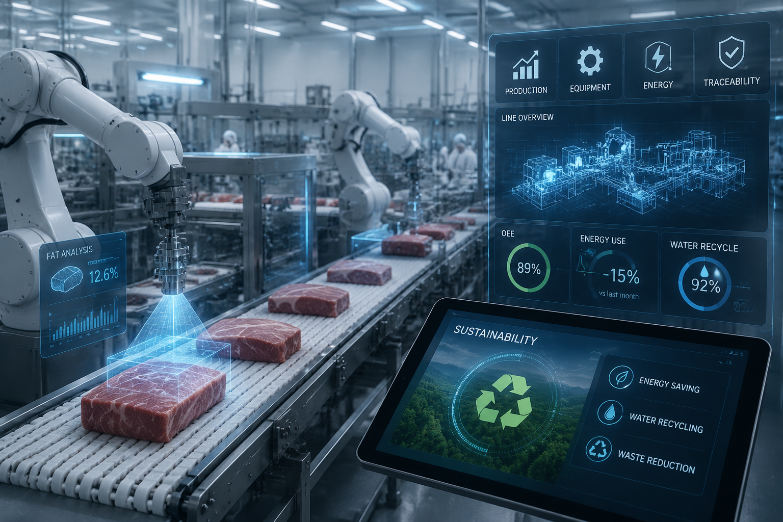 Raw Cold Meat Segmentation Line
