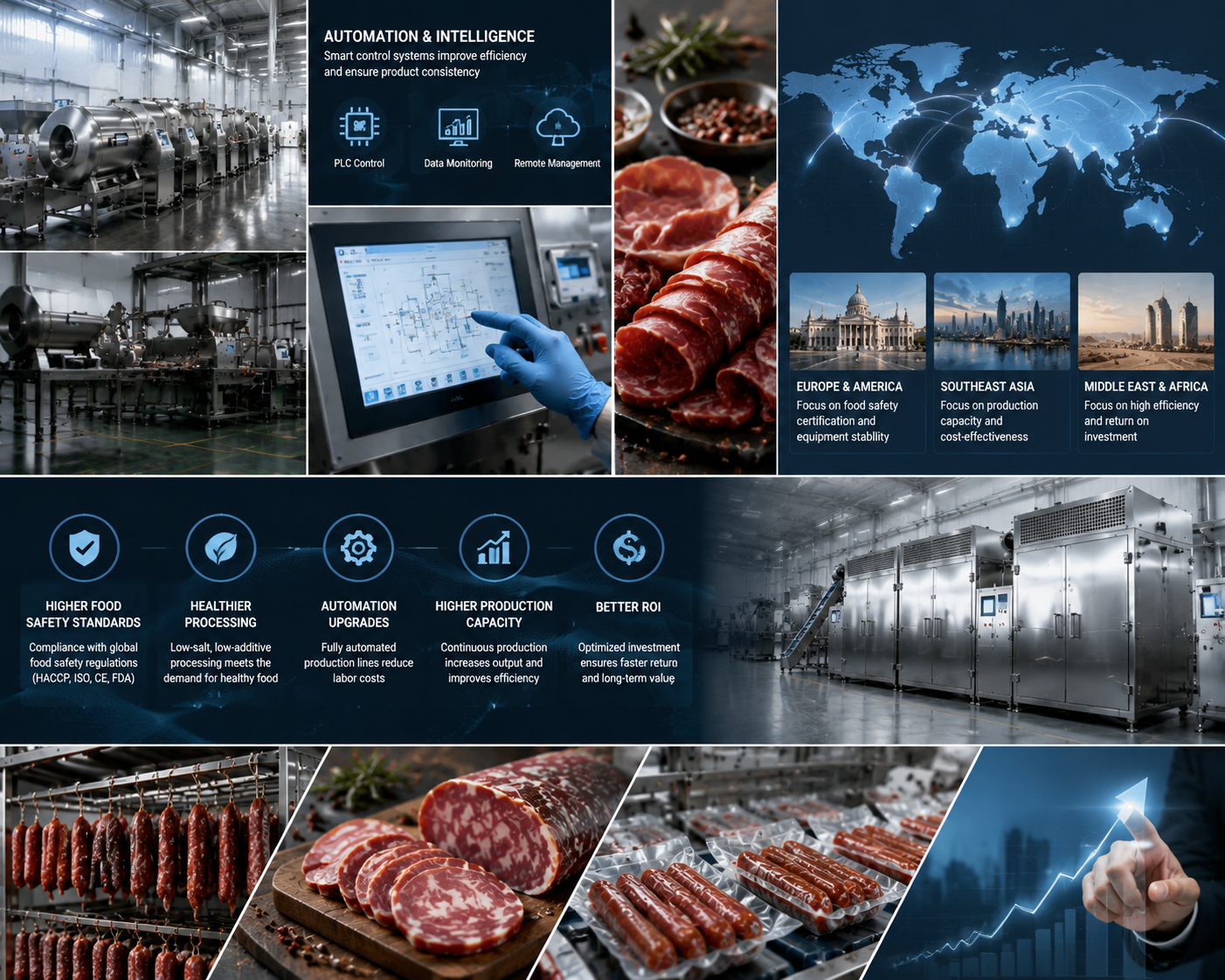 Cured Meat Air Drying Processing Line
