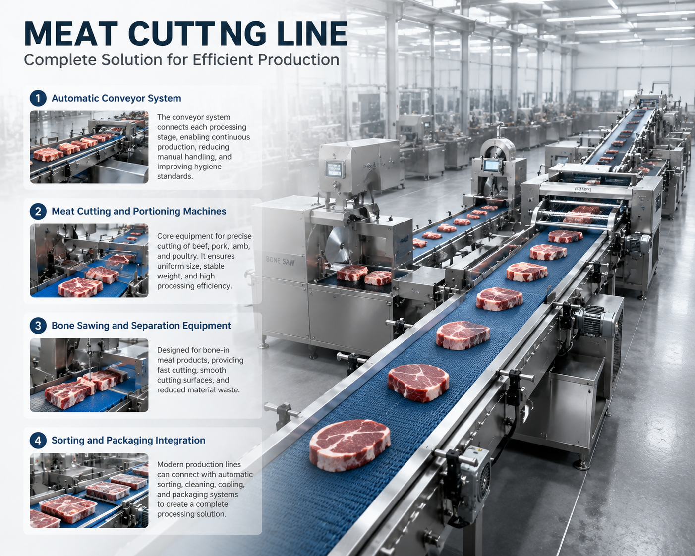 Meat Cutting Splitting Line