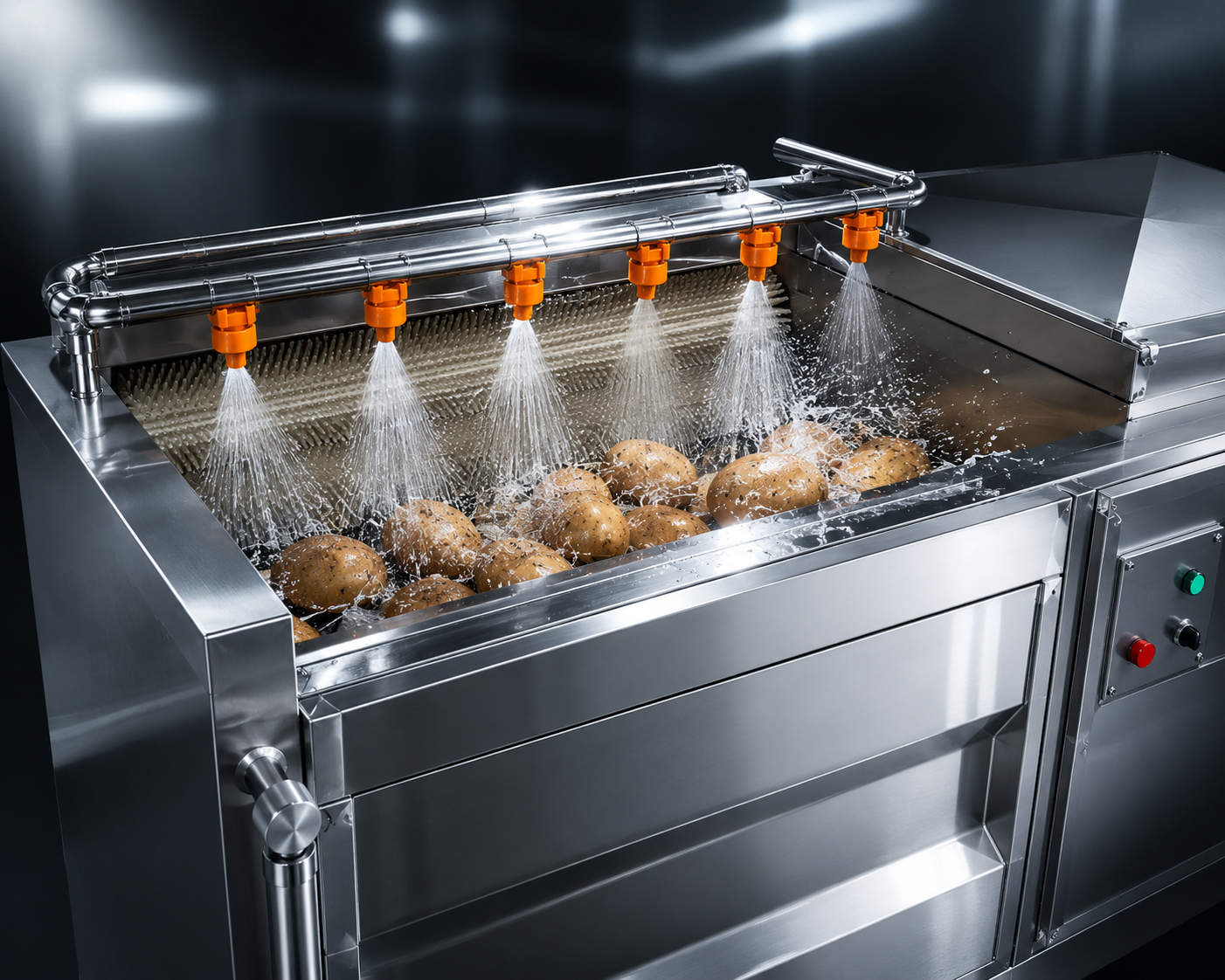 Industrial Brush Roller Washing Machine for Efficient Vegetable Cleaning Solutions