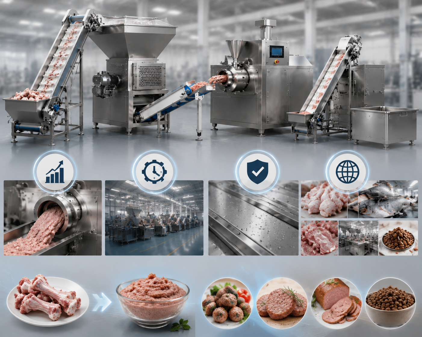 Chicken Meat Bone Separating Line