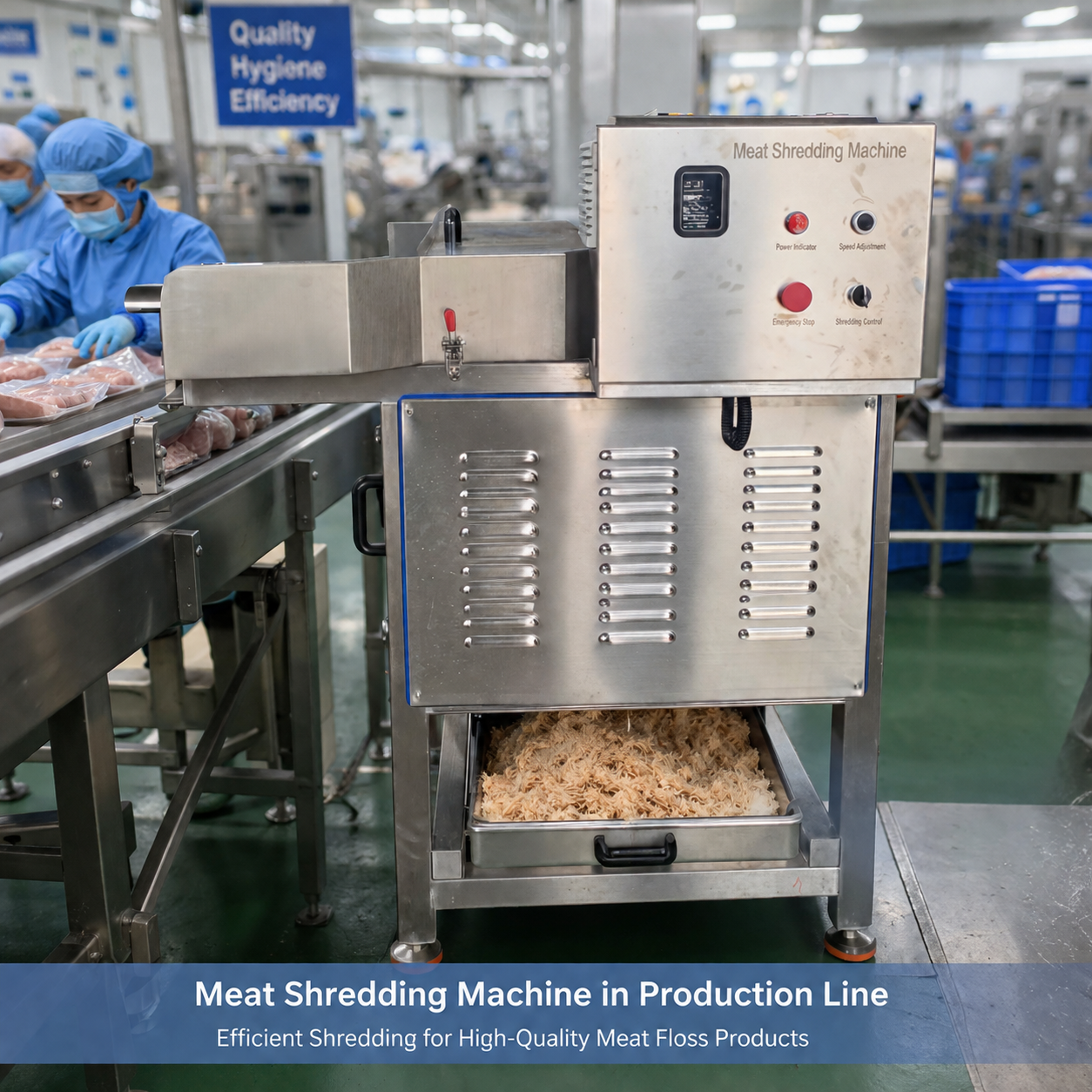 Industrial Meat Floss Machine | Automatic Beef Floss Processing Equipment for Bakery, Baby Food & Food Factory