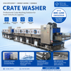 Water Recycle Automatic Plastic Basket Washing Machine For Food Processing Factory