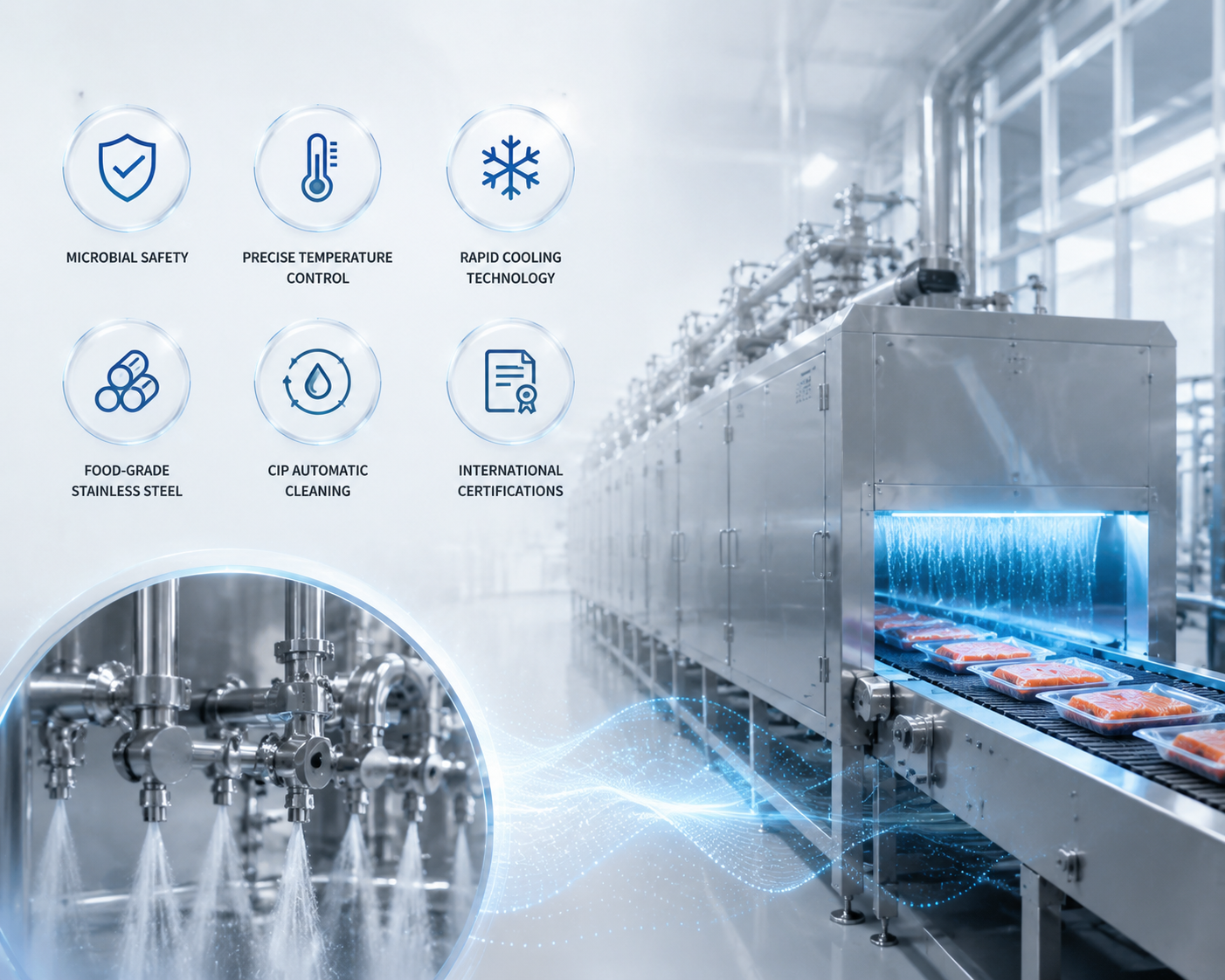 Continuous Cooling Sterilizing Line