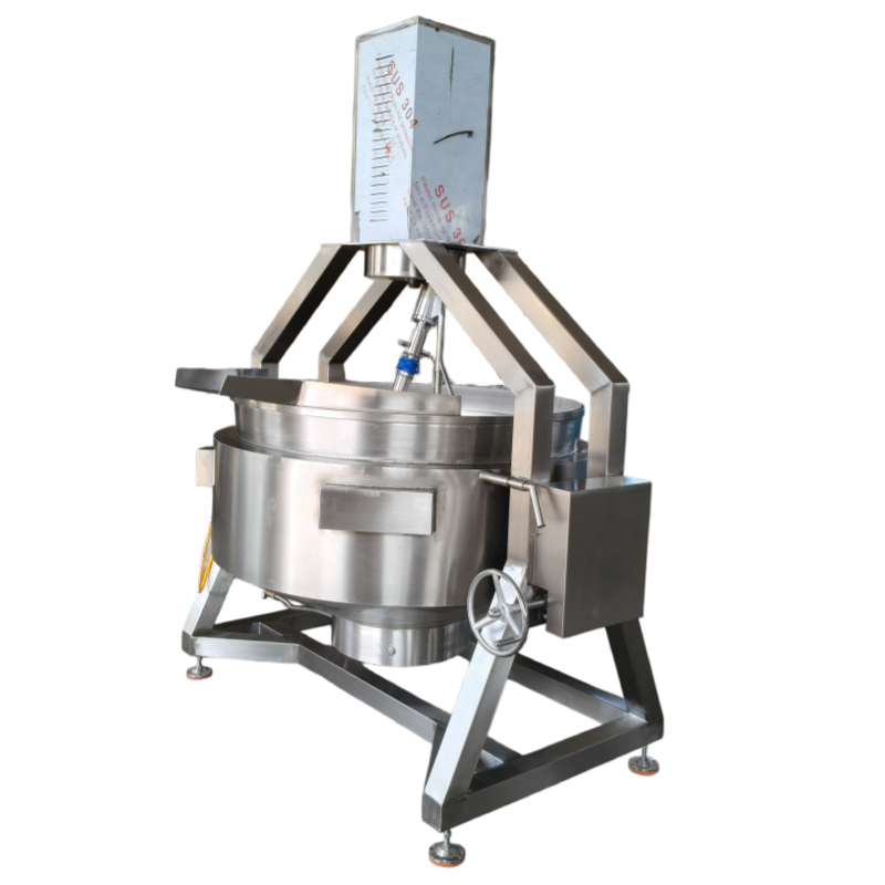 Large Capacity 500L Semi-Automatic Planetary Stir Fry Pot SUS304 Jacketed Kettle for Red Bean Paste Fruit Filling Mooncake Stuffing Cooking 