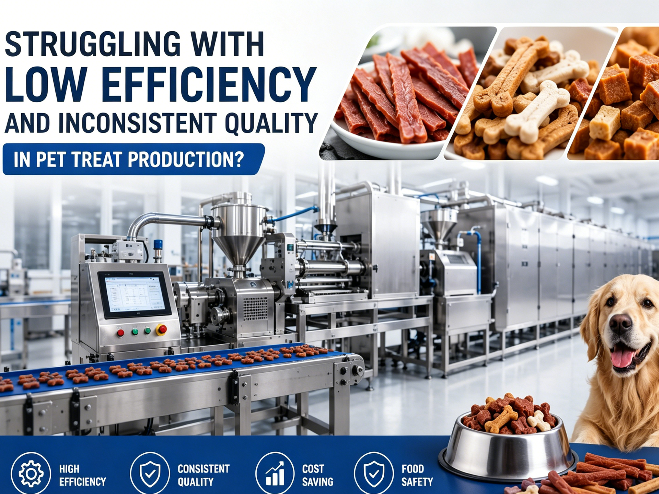Struggling with Low Efficiency and Inconsistent Quality in Pet Treat Production?