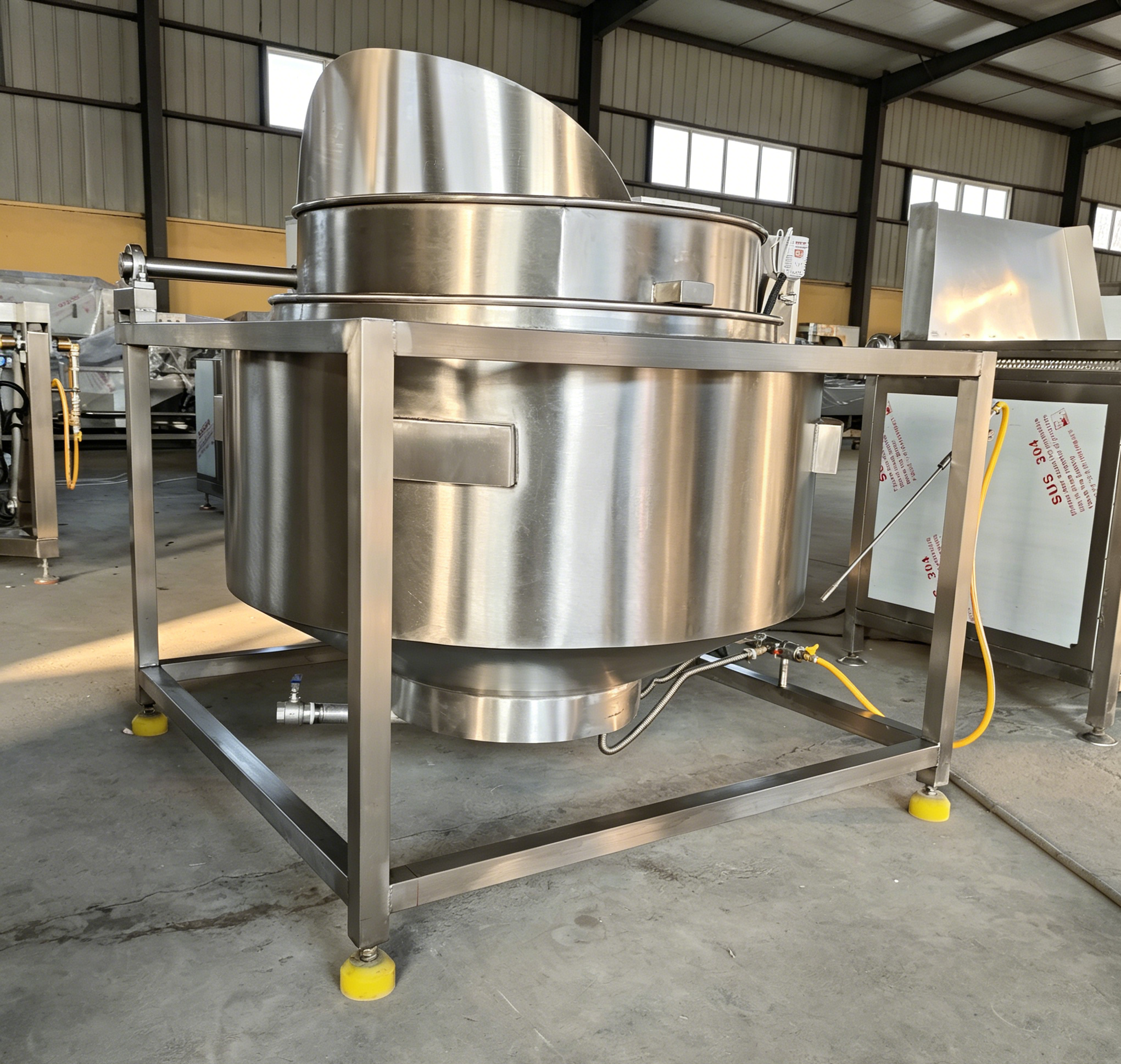 Commercial Steam Heating Jacketed Cooking Kettle for Food Processing