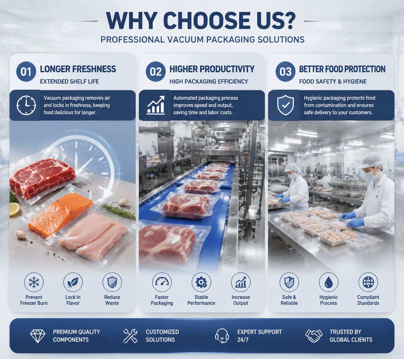 Industrial Vacuum Packaging Machine for Food and Commercial Packaging