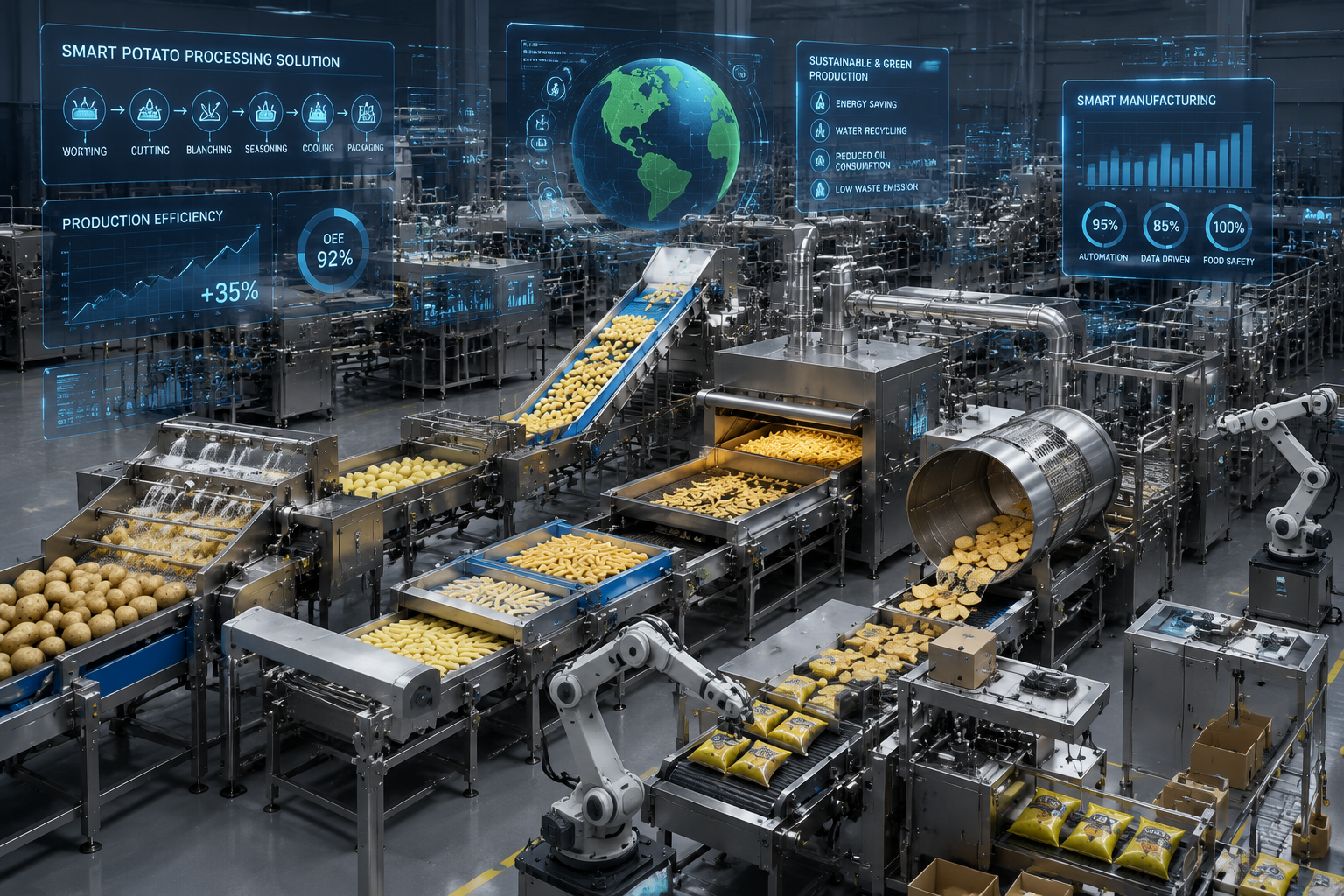Automatic French Fries Production Line