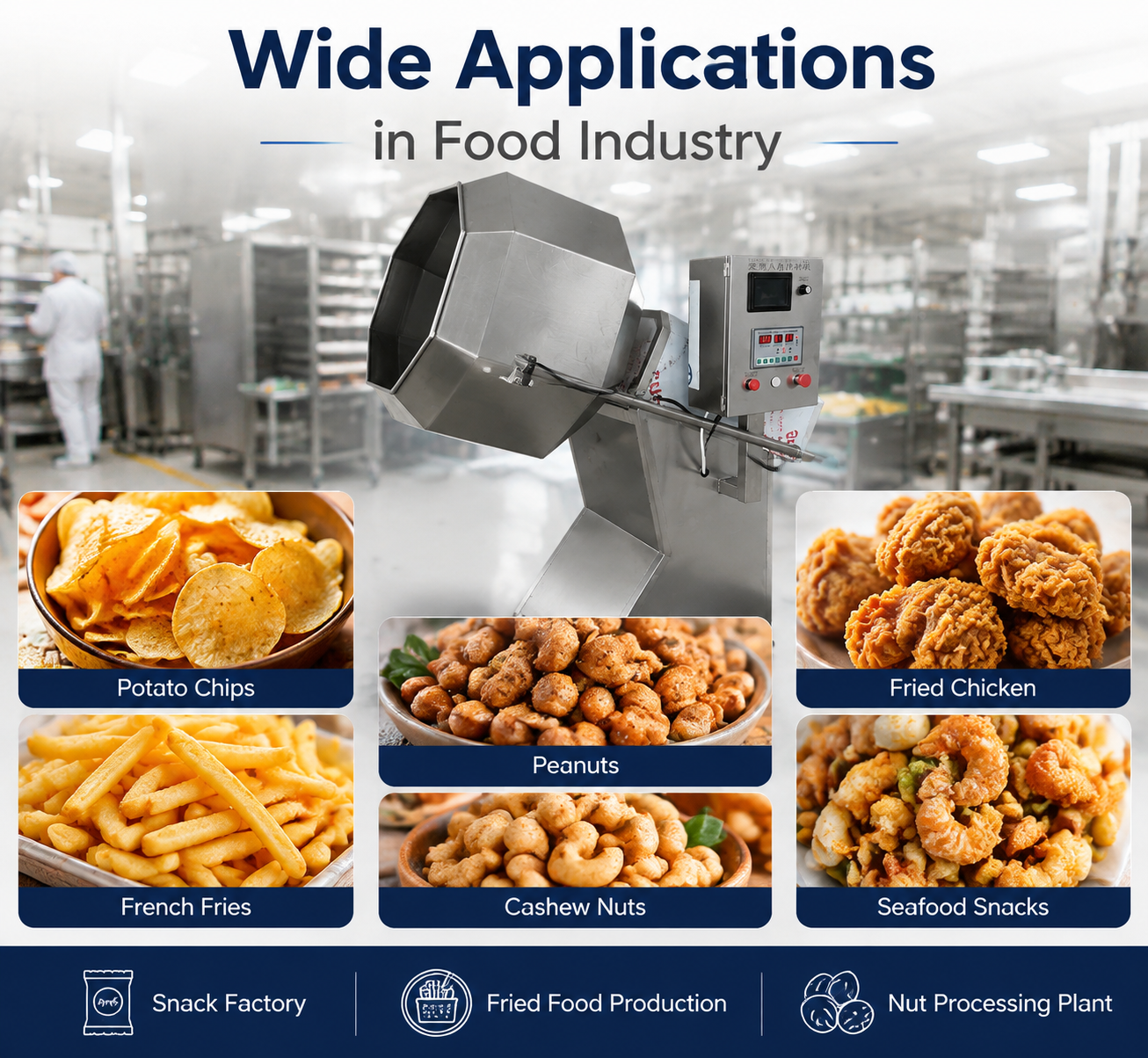 Industrial Octagonal Seasoning Mixer Machine for Efficient Food Mixing Solutions