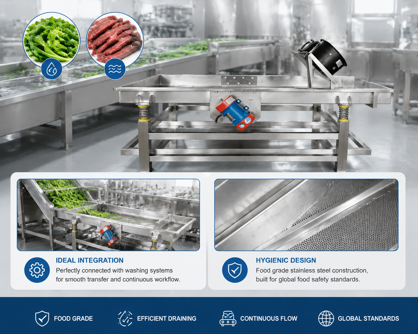Vibratory Draining Machine