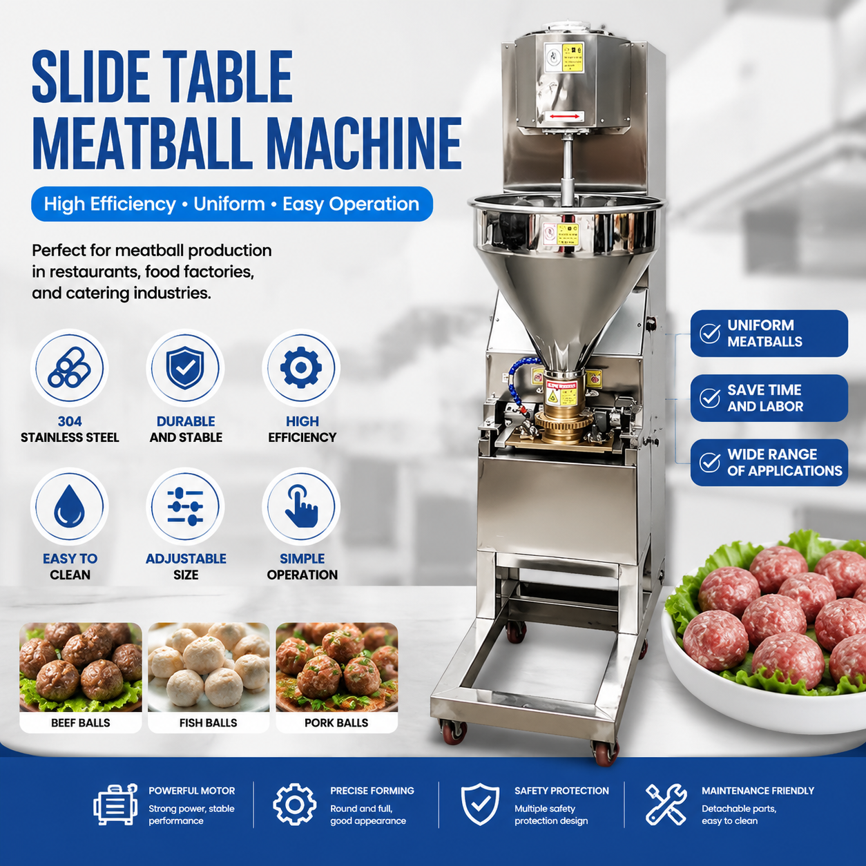Factory-Use Meatball Forming Equipment