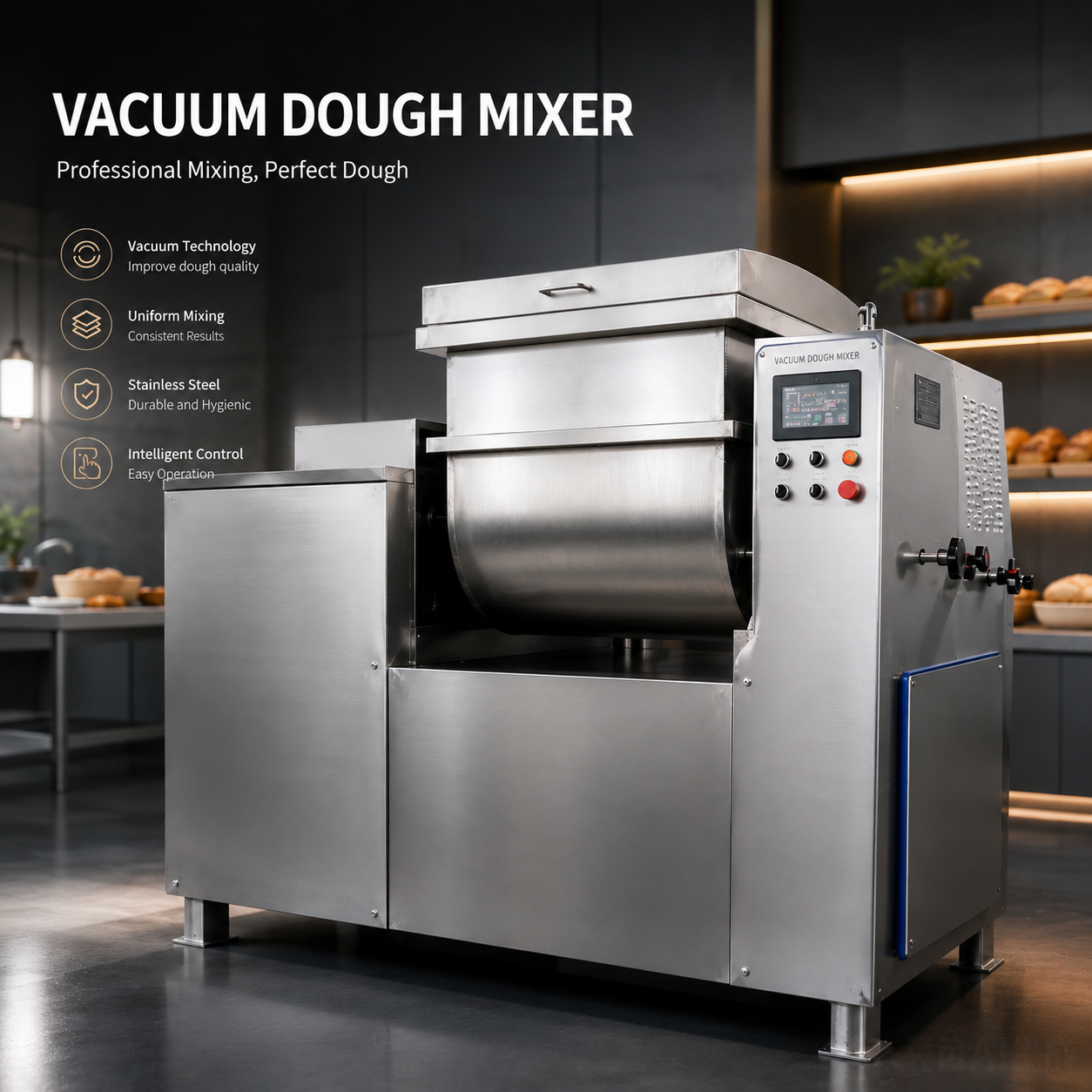 Vacuum Dough Mixing Machine