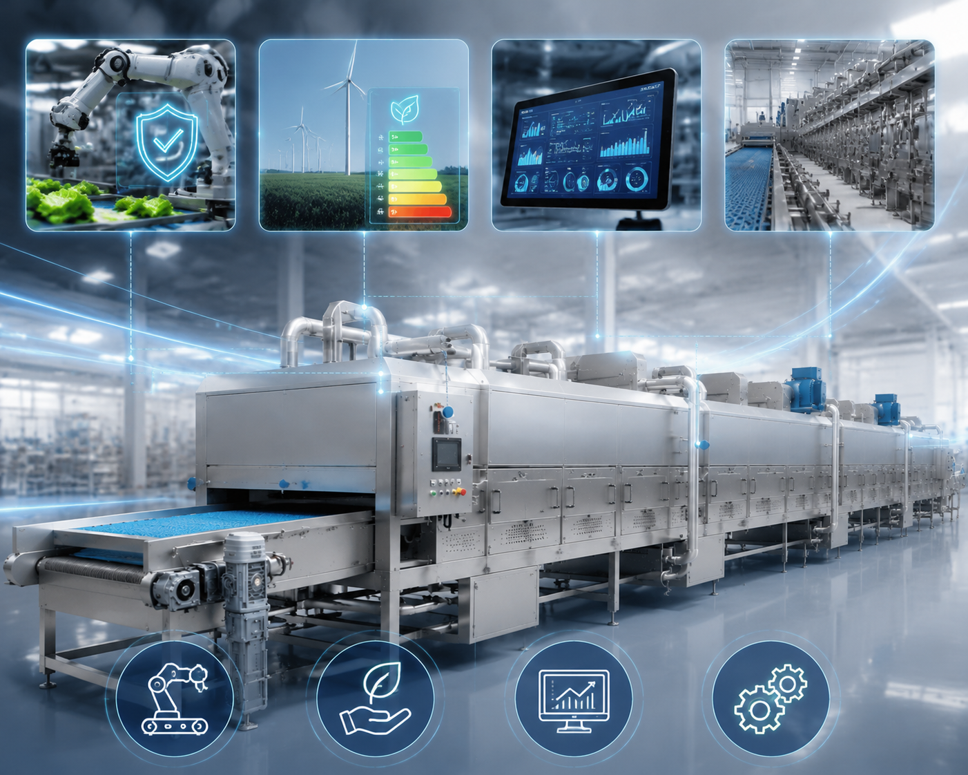 Tunnel Ozone Sterilizing & Air Drying Line