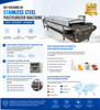 SUS304 Batch Pasteurizer Automatic Milk Yogurt Juice Pasteurization Machine 