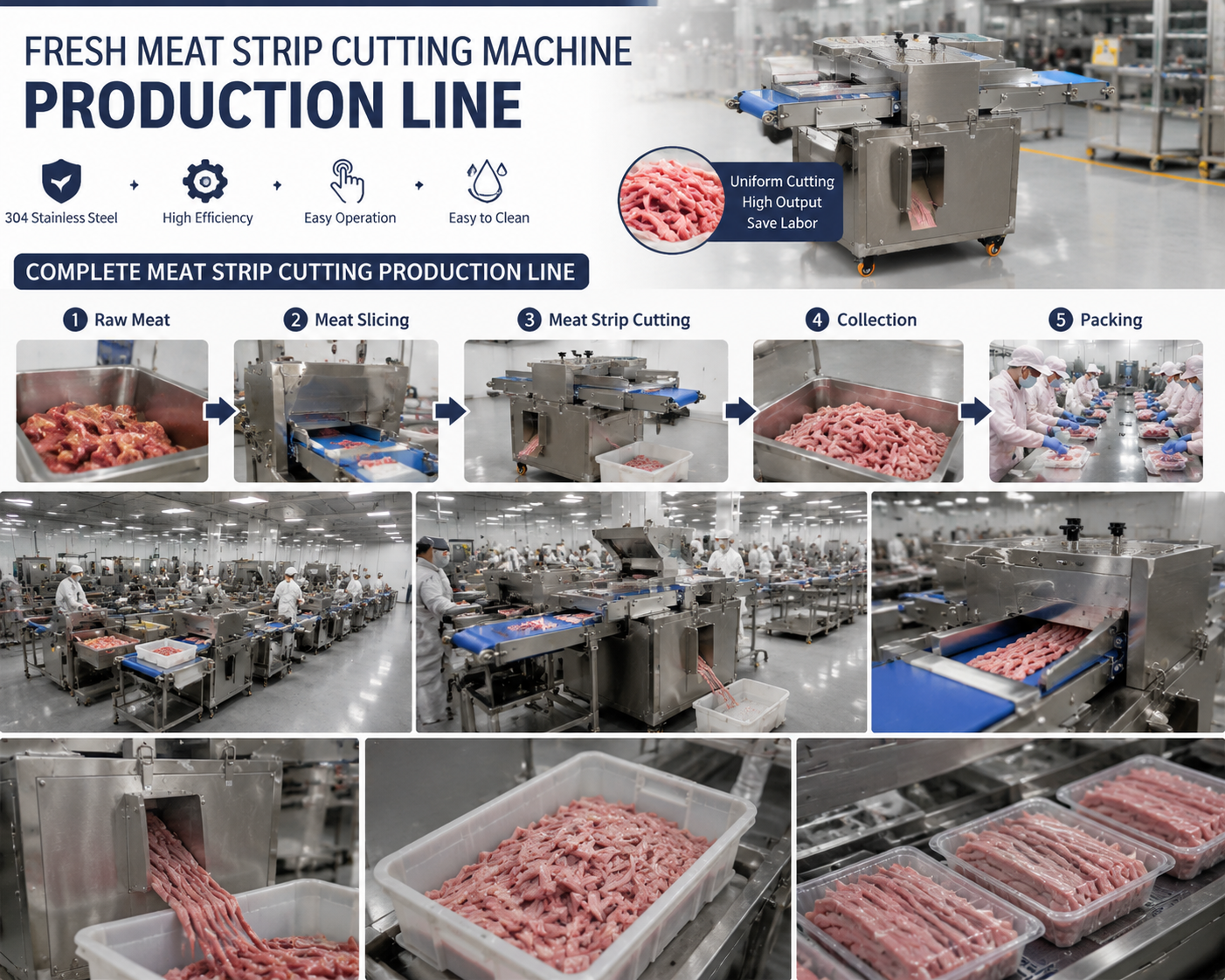 Industrial Layered Strip Cutter, Low Waste & Stable Continuous Operation