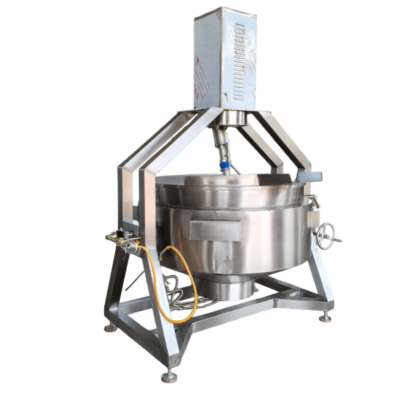 Large Capacity 500L Semi-Automatic Planetary Stir Fry Pot SUS304 Jacketed Kettle for Red Bean Paste Fruit Filling Mooncake Stuffing Cooking 