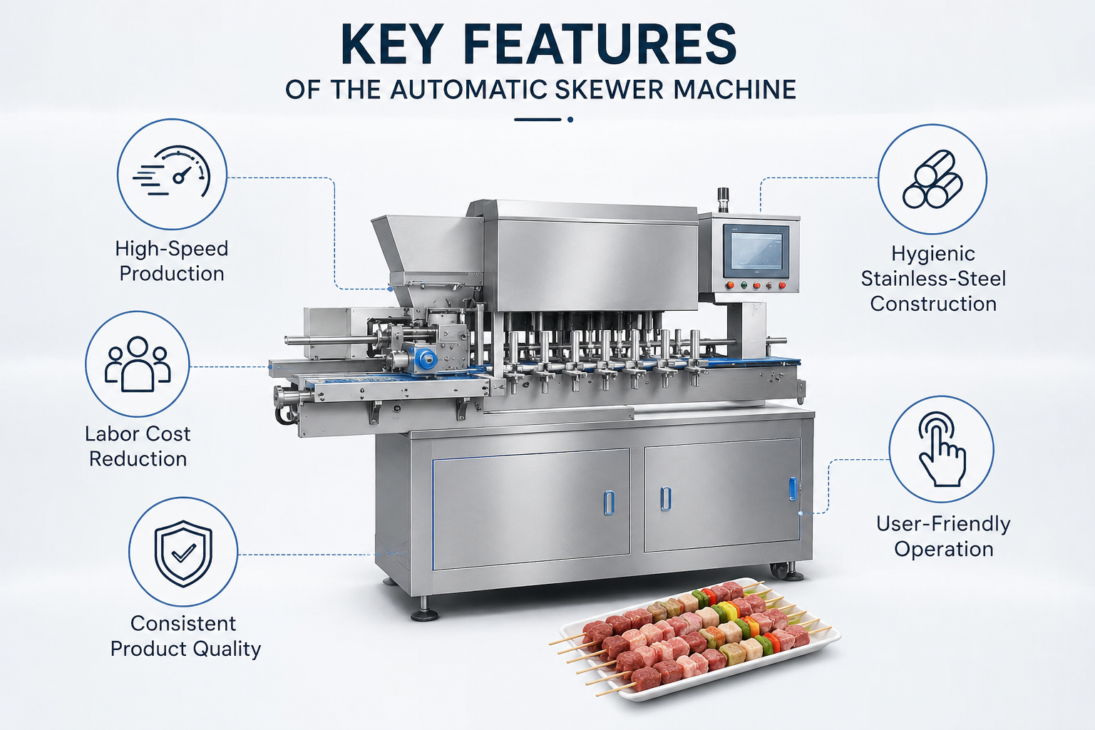 Multi-functional Food Skewering Machine 