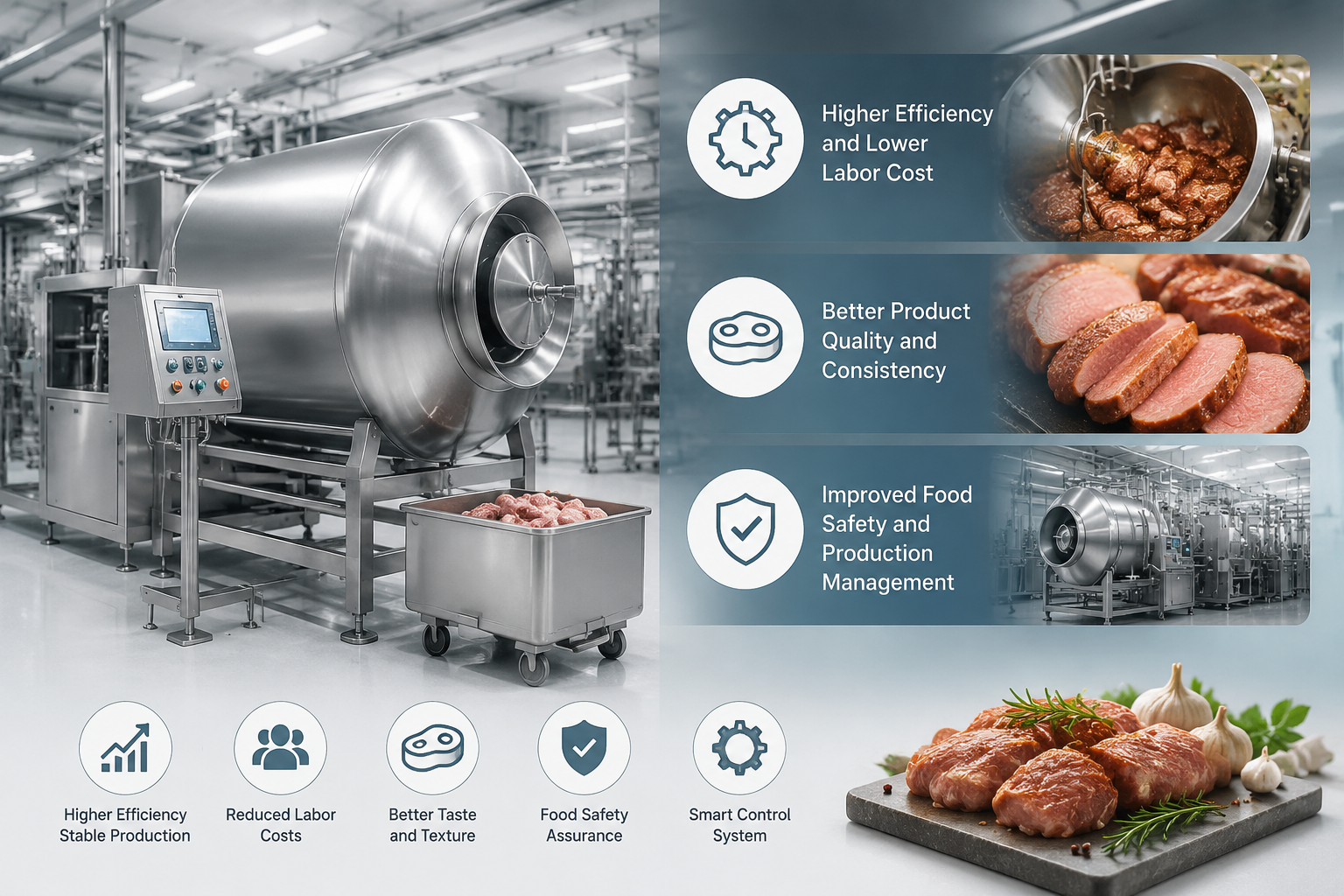 Meat Marination & Tumbling Processing Line