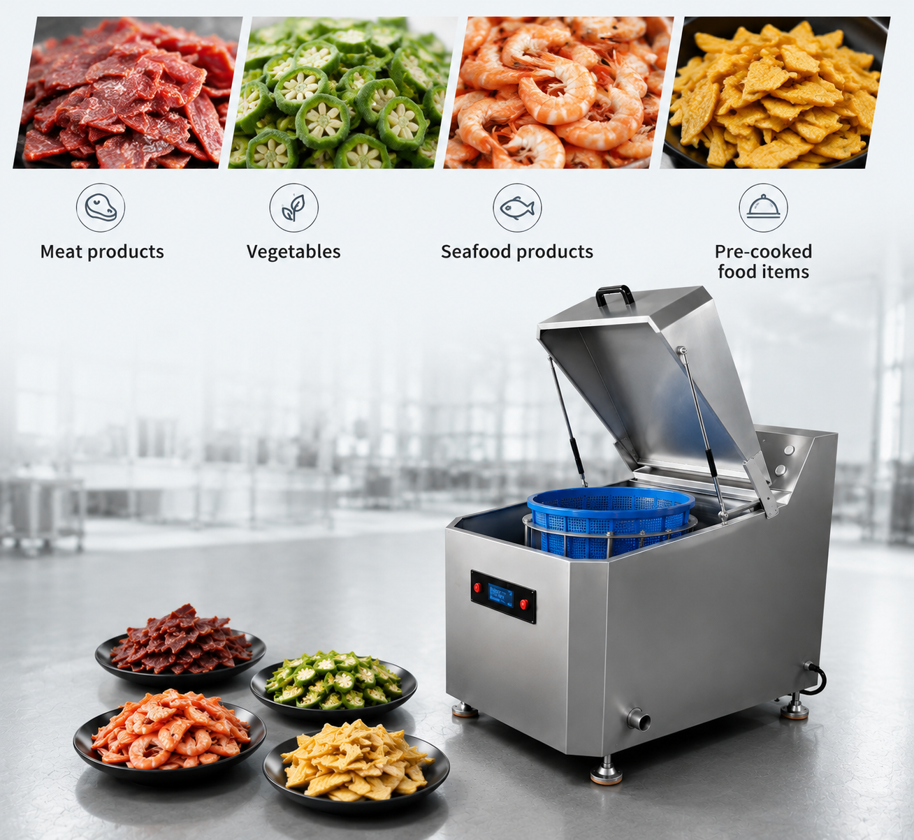Flip Top Rotary Basket Dehydration Machine